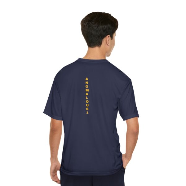 Gold Front and Yellow Back Anomalous 1 Men's Performance T-Shirt - Image 19