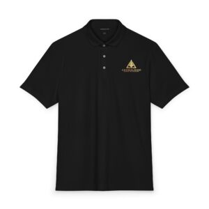 Anomalous1 Embroidered Gold Mountain Polo Shirt - Men's Mercer+Mettle Stretch Jersey